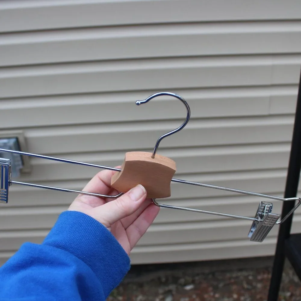 8 pc Pant or Skirt Hanger - Metal/Wood